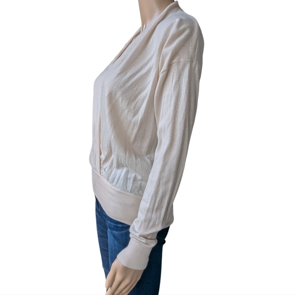 Babaton Jotham Wrap Front Sweater - Merino Wool Lightweight Minimalist - Size S - Picture 5 of 8